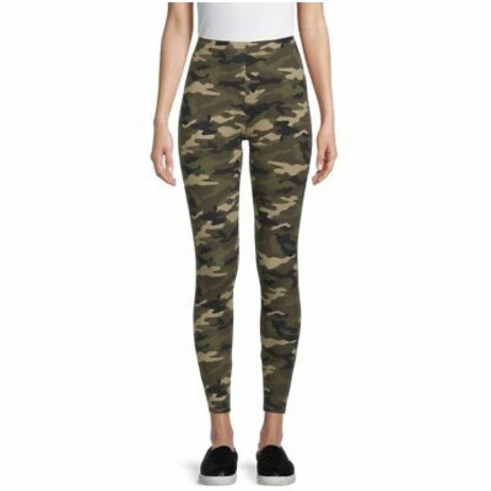 No Boundaries Juniors Ankle Leggings XXL 19 New with Tags Green Camo Light Cute